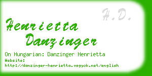 henrietta danzinger business card